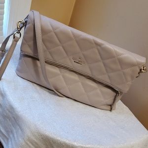 Kate Spade Carson putty colored leather bag